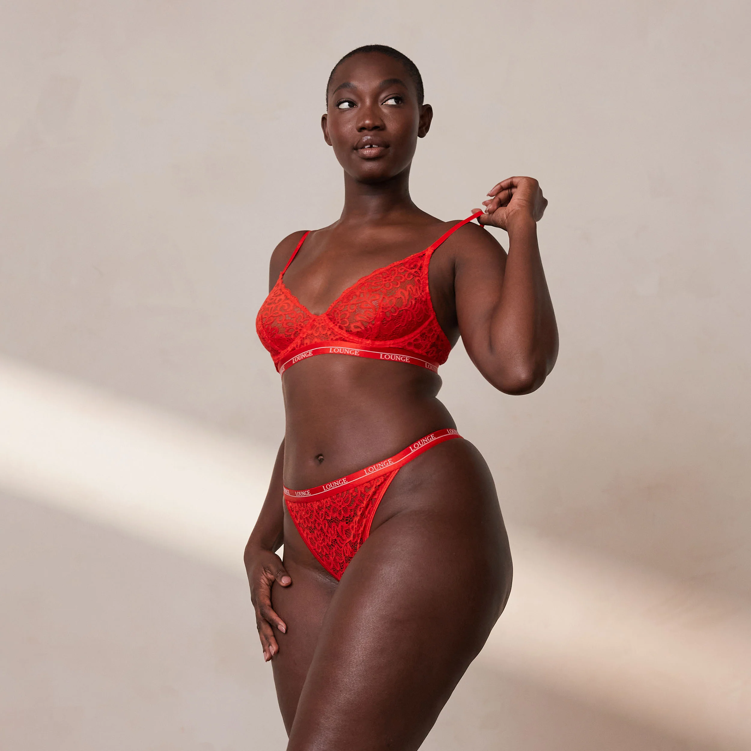 Balcony Bra  - Red - Image 11