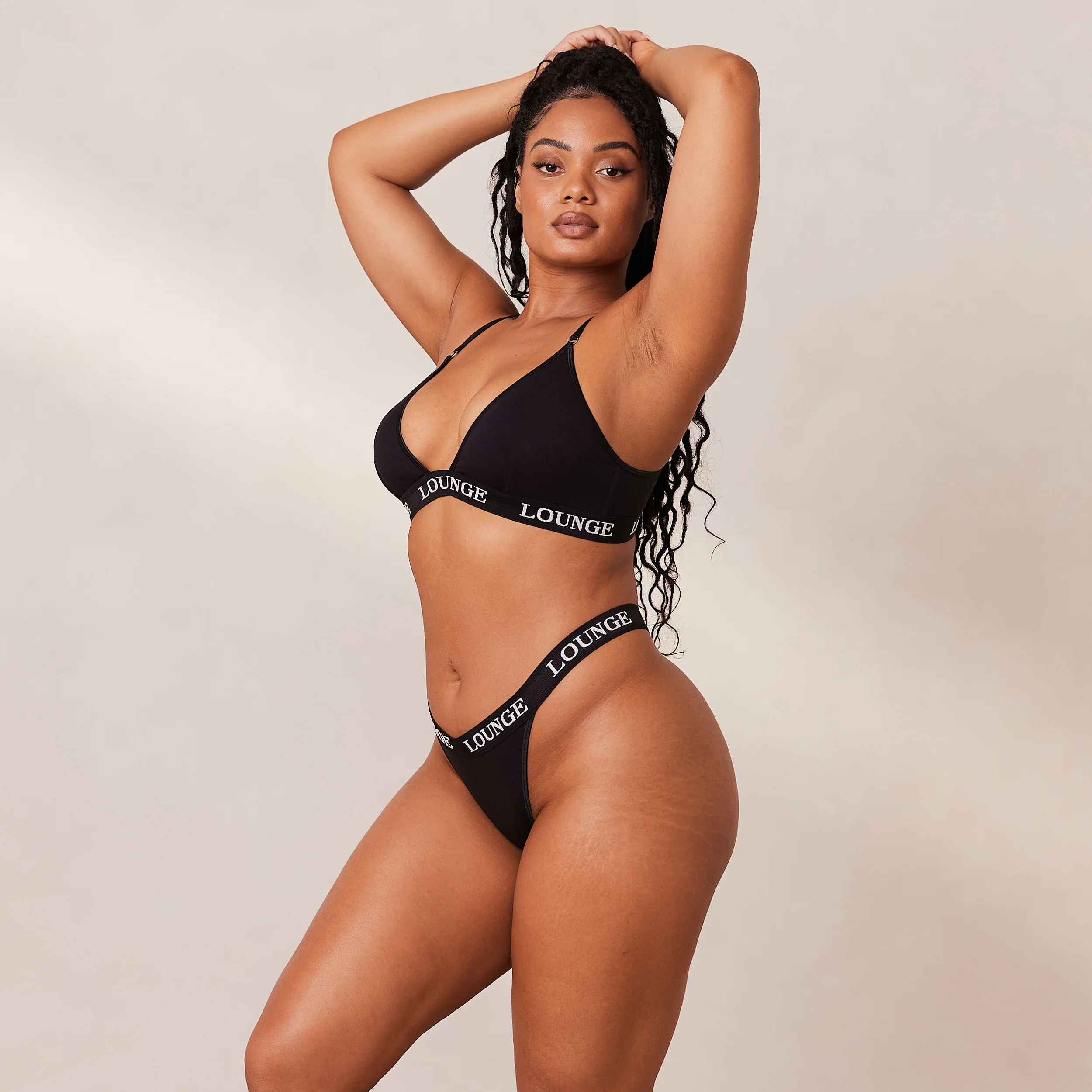 Bamboo Triangle Bra - All Black - Image 11