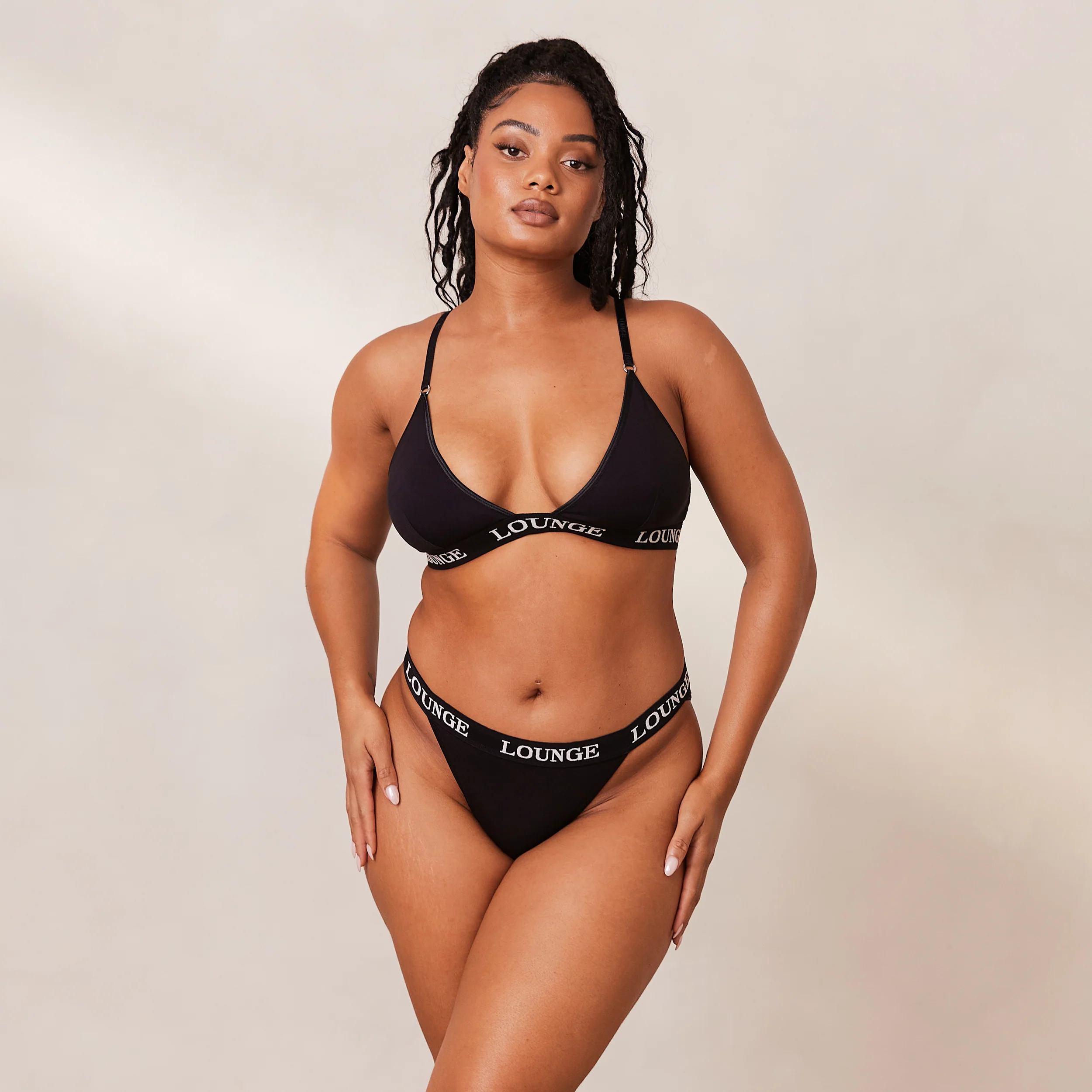 Bamboo Triangle Bra - All Black - Image 19