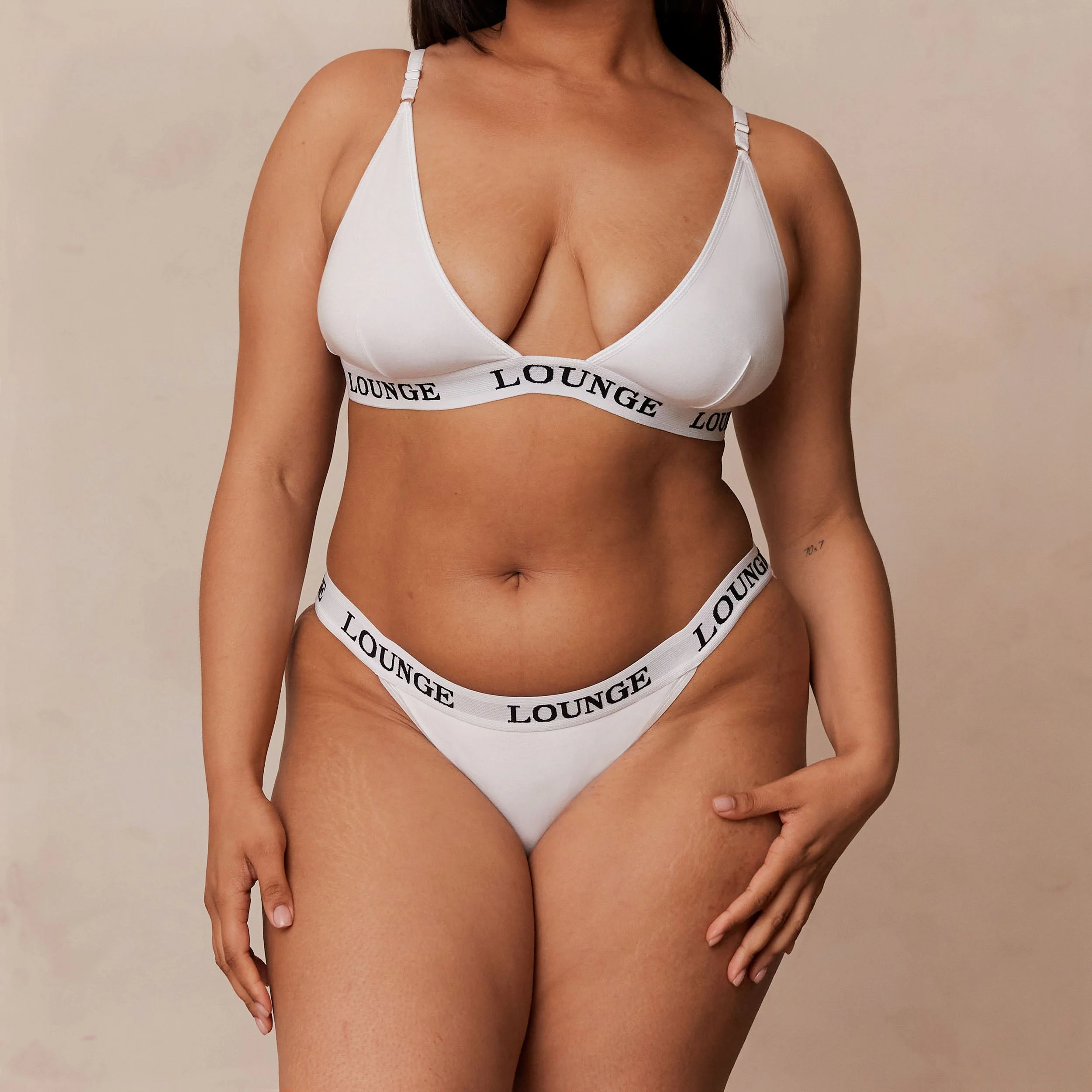 Bamboo Triangle Bra - All White - Image 21