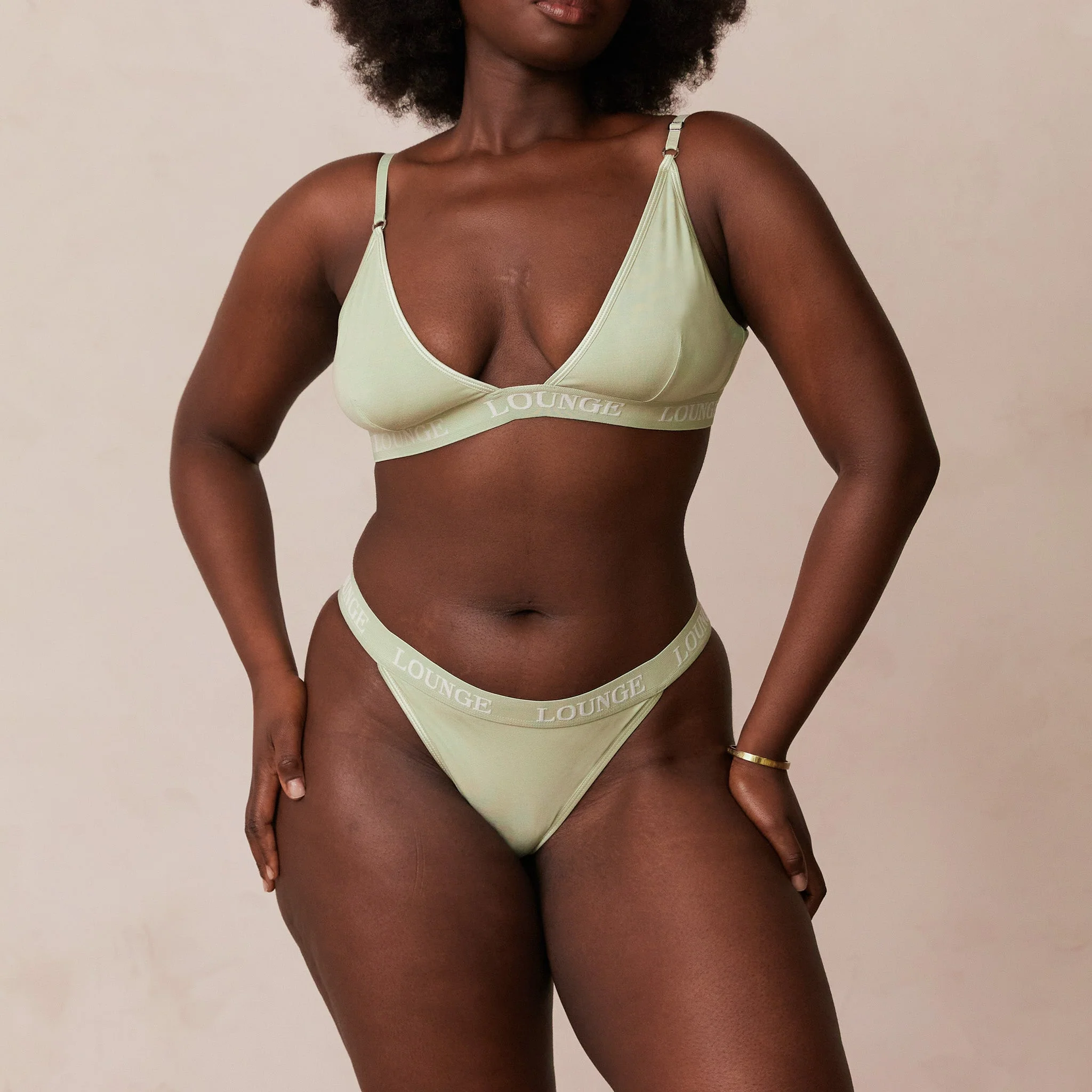 Bamboo Triangle Bra - Olive - Image 9