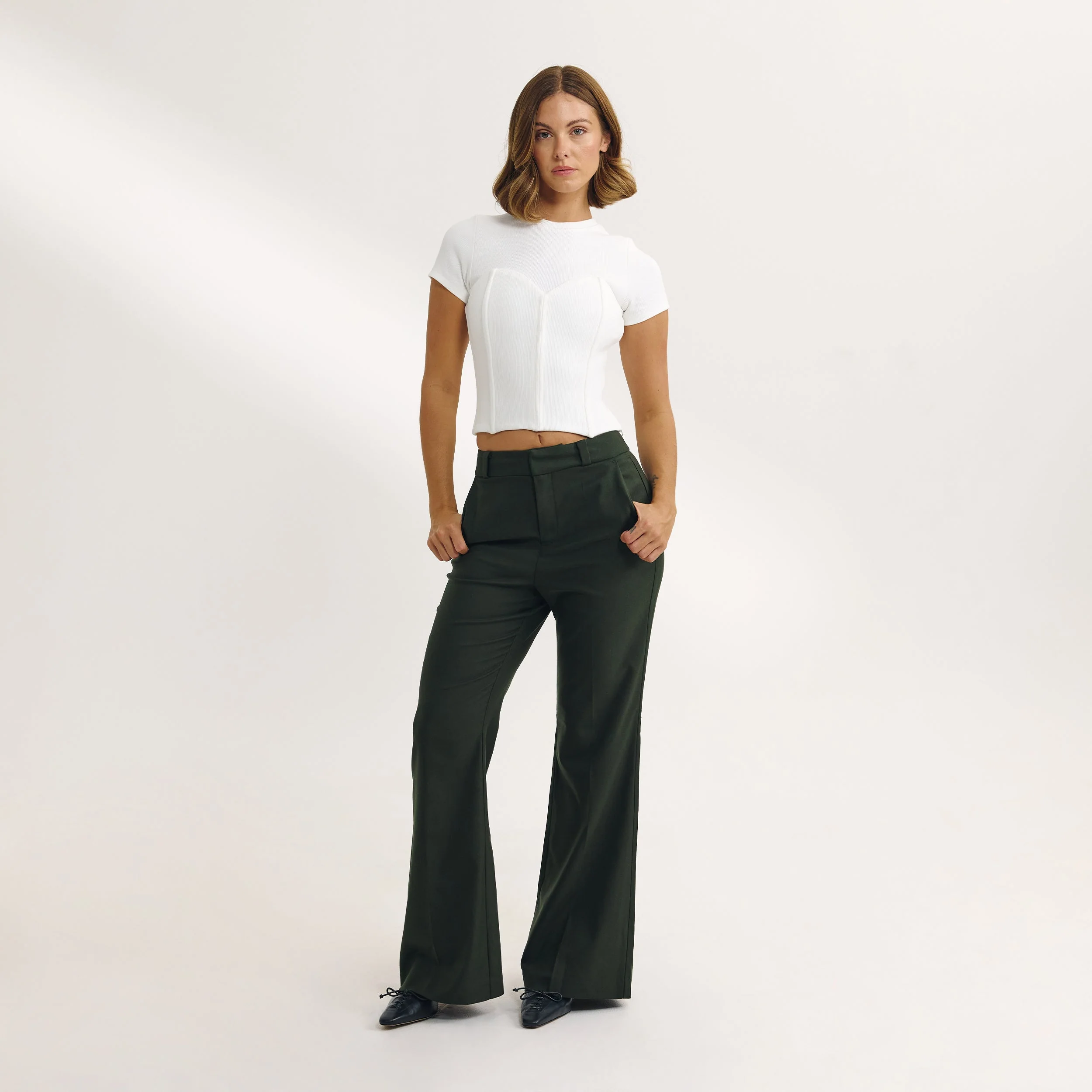 Corset T-Shirt - Off White - Image 3