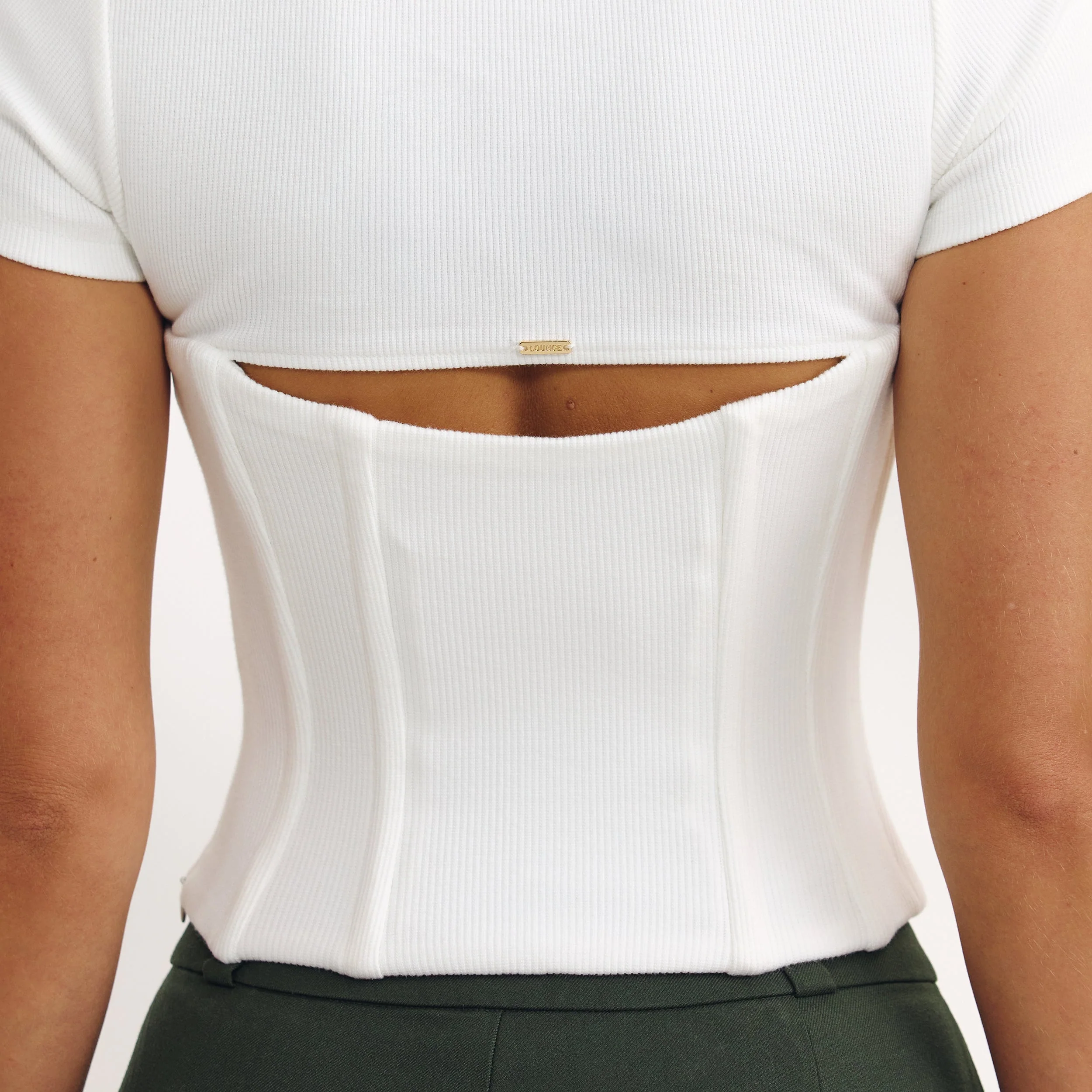 Corset T-Shirt - Off White - Image 5