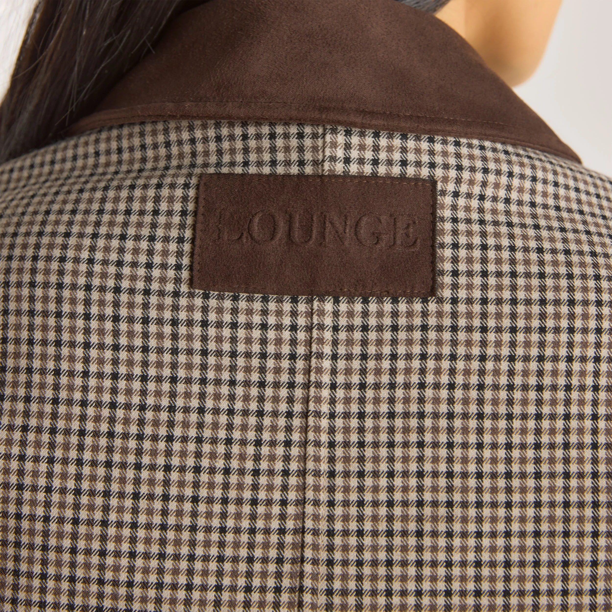 Houndstooth Jacket - Brown - Image 5