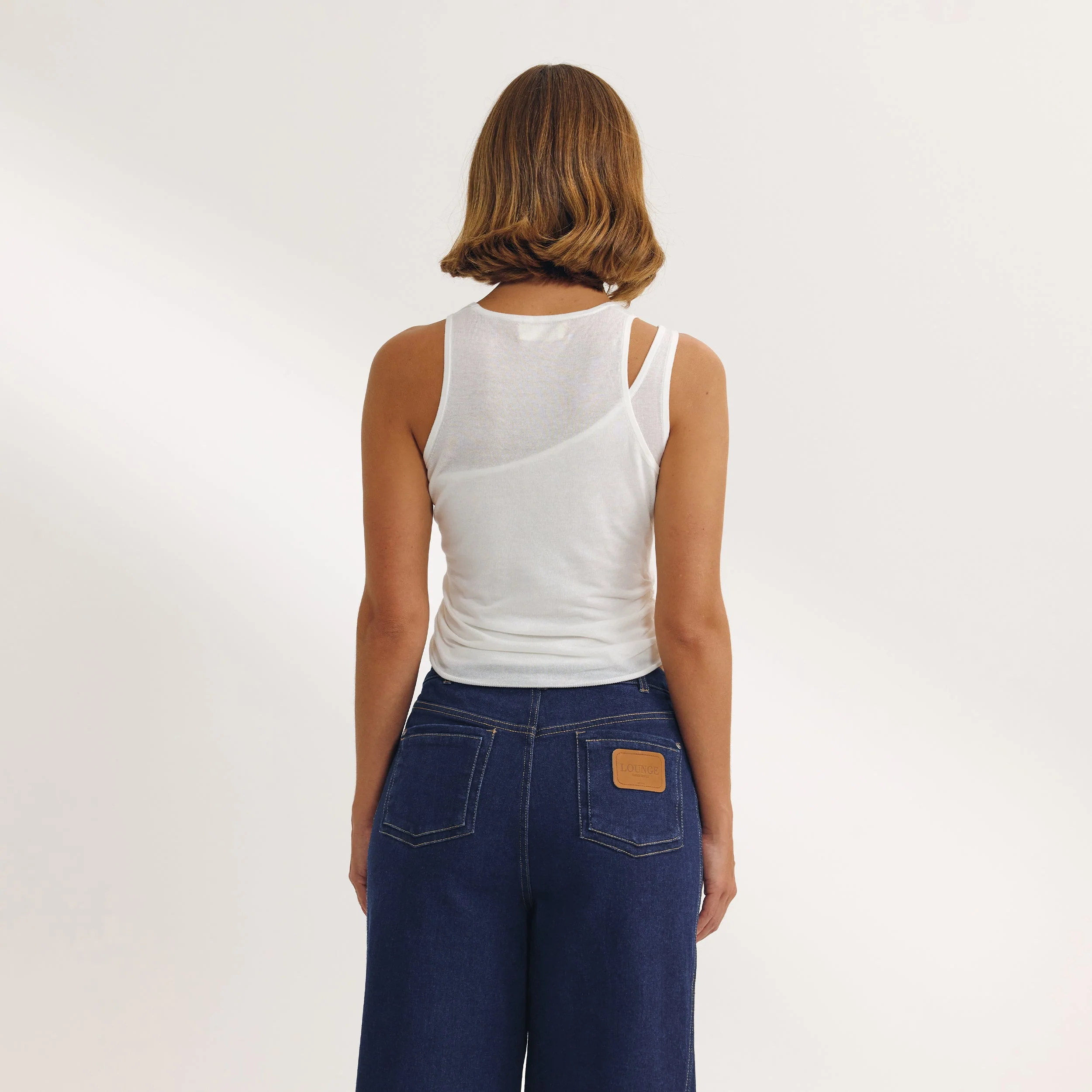 Layered Tank Top - White - Image 4