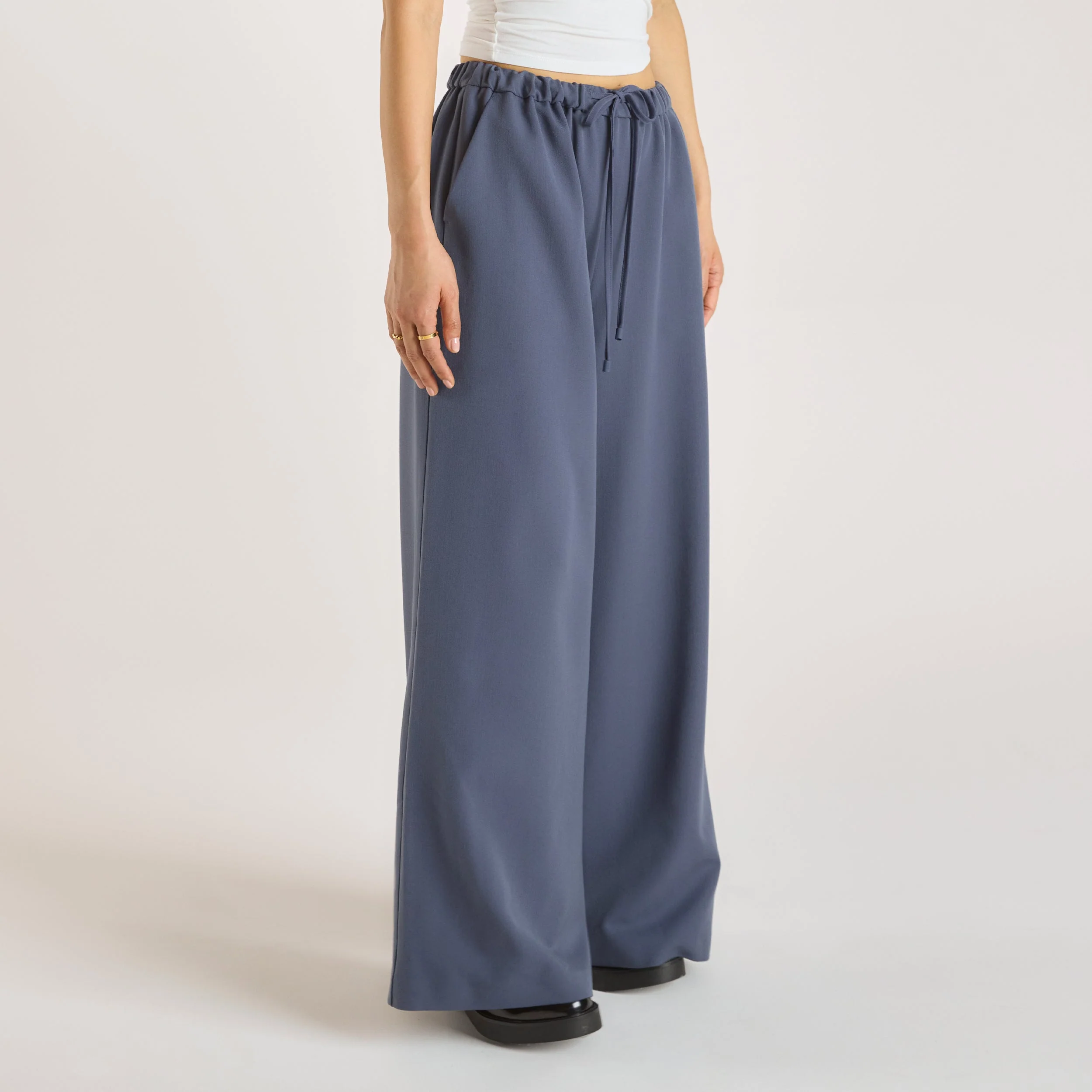 Relaxed-Fit Tailored Trousers - Blue - Image 5