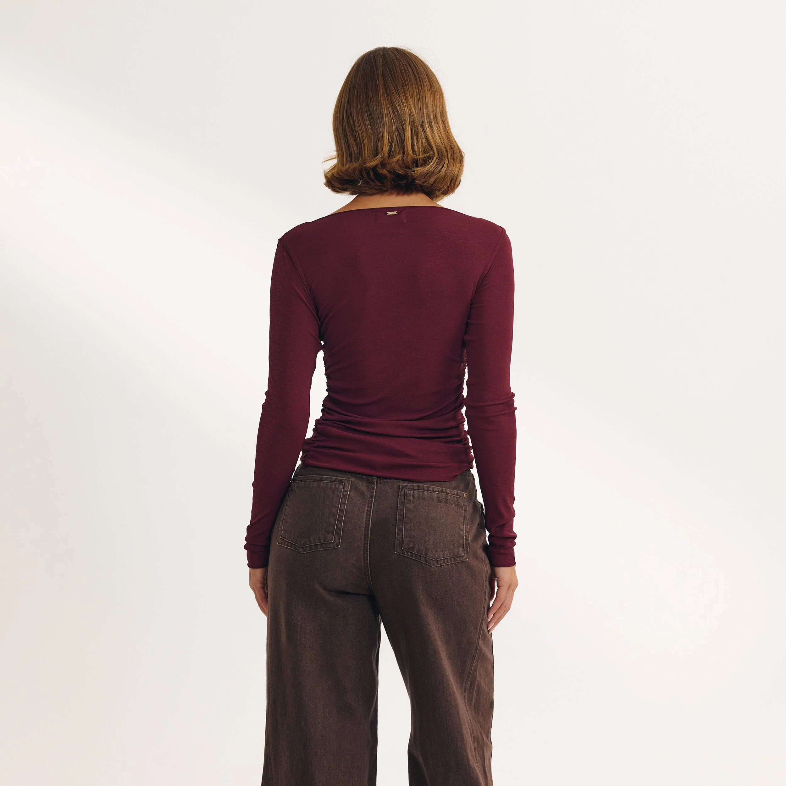 Slash Neck Top - Cherry Lacquer - Image 3