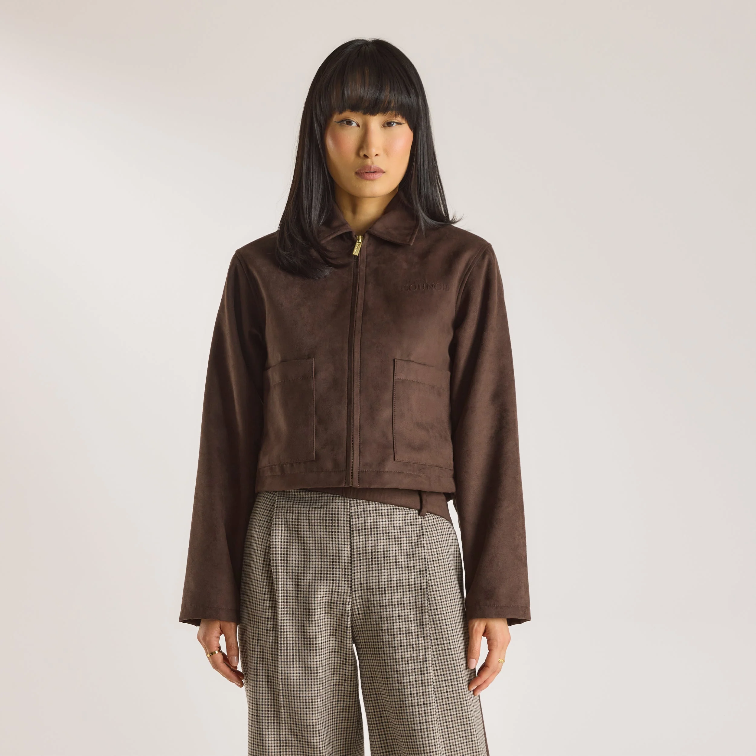Suedette Jacket - Chocolate - Image 3