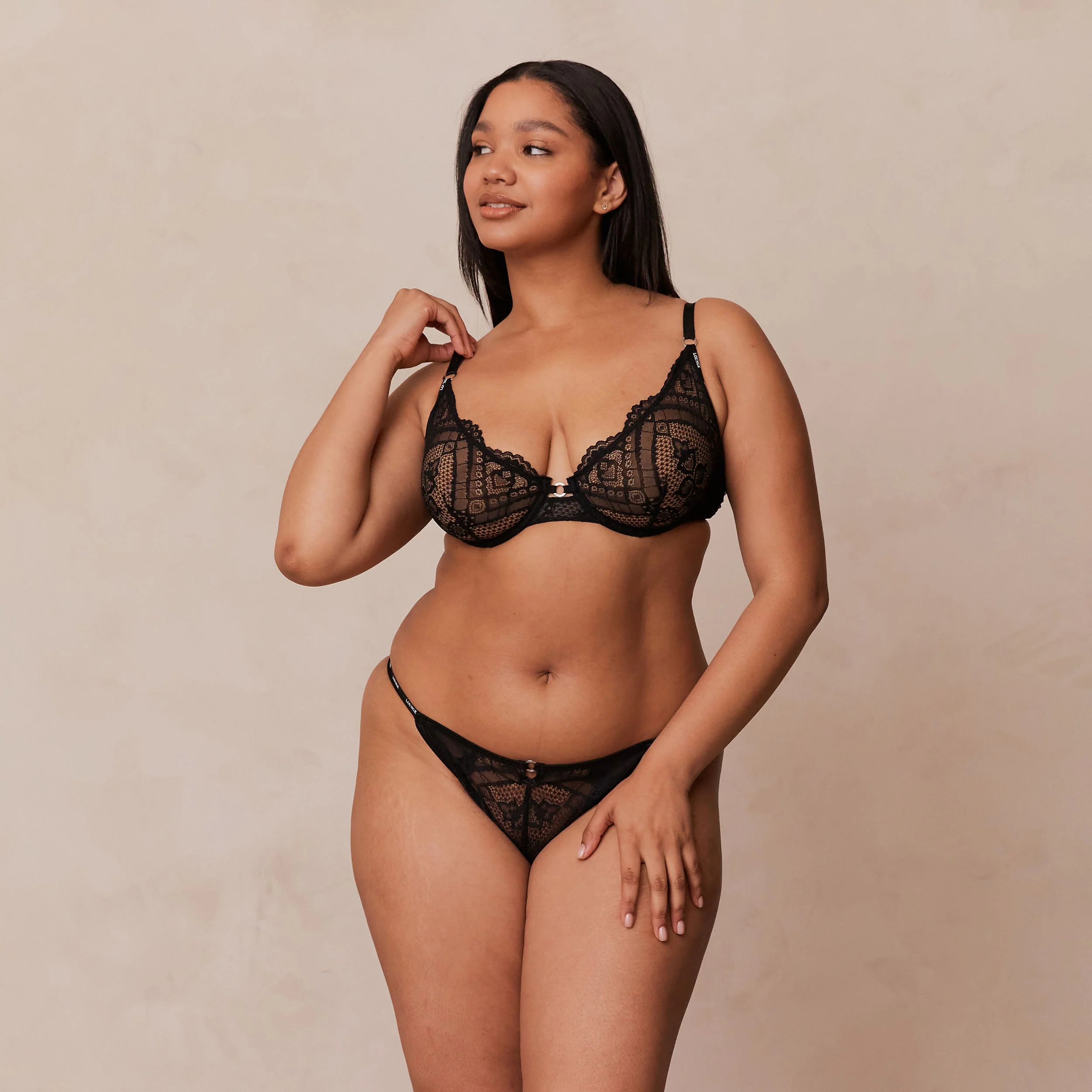 Charmed Balcony Bra  - Black - Image 19