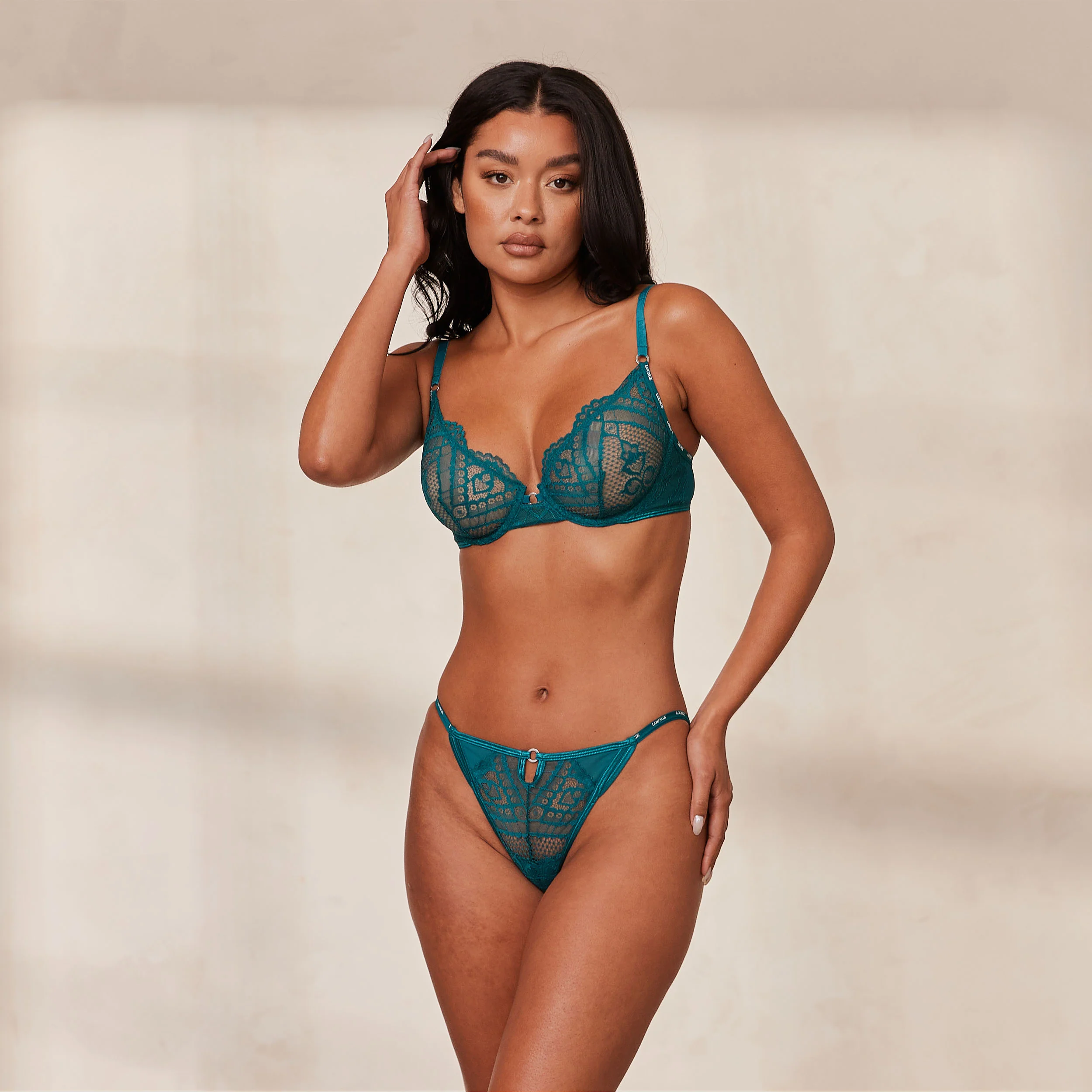 Charmed Balcony Bra  - Turquoise - Image 13